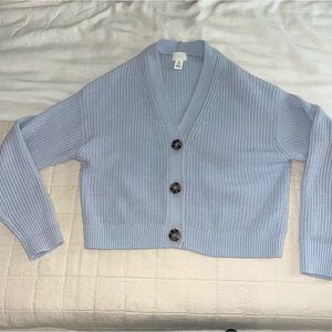 H&M Blue Knit Cardigan